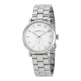 Marc Jacobs Baker White Dial Silver Steel Strap Watch for Women - MBM3242 Authentic Buy Shop Now