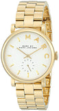 Marc Jacobs Baker White Dial Gold Steel Strap Watch for Women - MBM3243 Authentic Buy Shop Now