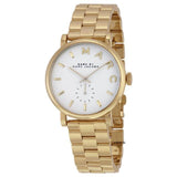 Marc Jacobs Baker White Dial Gold Steel Strap Watch for Women - MBM3243 Authentic Buy Shop Now