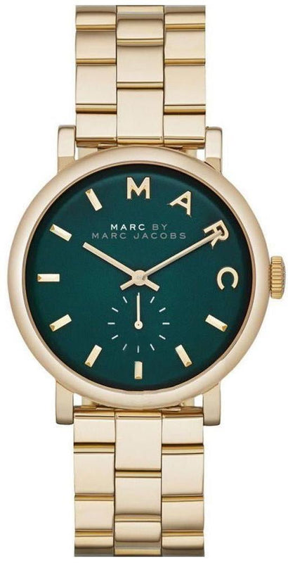 Marc Jacobs Baker Green Dial Gold Steel Strap Watch for Women - MBM3245 Authentic Buy Shop Now