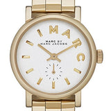 Marc Jacobs Baker White Dial Gold Steel Strap Watch for Women - MBM3247 Authentic Buy Shop Now