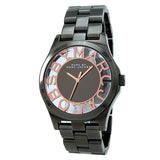 Marc Jacobs Henry Skeleton Black Dial Black Steel Strap Watch for Women - MBM3254 Authentic Buy Shop Now