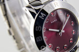 Marc Jacobs Amy Red Dial Silver Steel Strap Watch for Women - MBM3333 Authentic Buy Shop Now