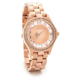 Marc Jacobs Henry Transparent Rose Gold Dial Rose Gold Steel Strap Watch for Women - MBM3339 Authentic Buy Shop Now