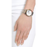 Marc Jacobs Peeker Chronograph Silver Two Tone Steel Strap Watch for Women - MBM3369 Authentic Buy Shop Now