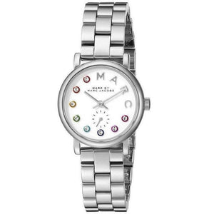 Marc Jacobs Marc White Dial Silver Steel Strap Watch for Women - MBM3420 Authentic Buy Shop Now