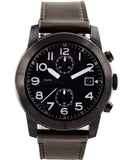 Marc Jacobs Larry Chronograph Black Dial Grey Leather Strap Watch for Men - MBM5034 Authentic Buy Shop Now