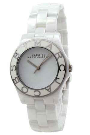 Marc Jacobs Marc White Dial White Ceramic Strap Watch for Women - MBM9500 Authentic Buy Shop Now