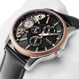 Fossil Twist Multi-Function Chronograph Black Dial Black Leather Strap Watch for Men - ME1099 Authentic Buy Shop Now