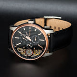 Fossil Twist Multi-Function Chronograph Black Dial Black Leather Strap Watch for Men - ME1099 Authentic Buy Shop Now