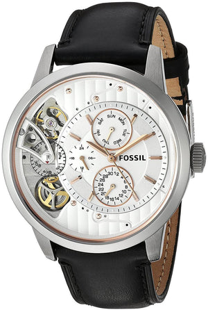 Fossil Townsman Twist Multifunction White Dial Black Leather Strap Watch for Men - ME1164 Authentic Buy Shop Now