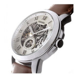 Fossil Grant Automatic White Dial Brown Leather Strap Watch for Men - ME3052 Authentic Buy Shop Now