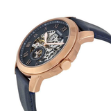 Fossil Grant Automatic Skeleton Blue Dial Blue Leather Strap Watch for Men - ME3102 Authentic Buy Shop Now