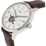 Fossil Townsman Automatic White Dial Brown Leather Strap Watch for Men - ME3064 Authentic Buy Shop Now