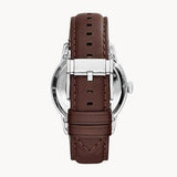 Fossil Townsman Automatic White Dial Brown Leather Strap Watch for Men - ME3064 Authentic Buy Shop Now
