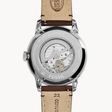 Fossil Townsman Automatic White Dial Brown Leather Strap Watch for Men - ME3064 Authentic Buy Shop Now