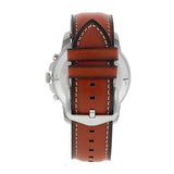 Fossil Grant Sport Automatic Skeleton Blue Dial Brown Leather Strap Watch for Men - ME3140 Authentic Buy Shop Now