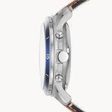 Fossil Grant Sport Automatic Skeleton Blue Dial Brown Leather Strap Watch for Men - ME3140 Authentic Buy Shop Now