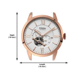 Fossil Townsman Automatic White Dial Navy Blue Leather Strap Watch for Men - ME3171 Authentic Buy Shop Now