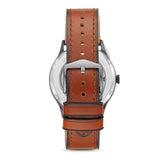 Fossil Forrester Luggage Automatic Skeleton Blue Dial Brown Leather Strap Watch for Men - ME3179 Authentic Buy Shop Now