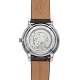Fossil Neutra Automatic Skeleton White Dial Brown Leather Strap Watch for Men - ME3184 Authentic Buy Shop Now