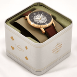 Fossil Neutra Automatic Skeleton Black Dial Brown Leather Strap Watch for Men - ME3195 Authentic Buy Shop Now