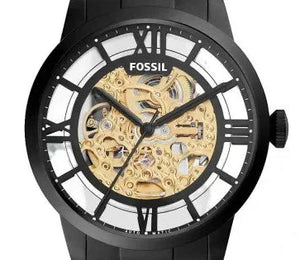 Fossil Townsman Automatic Skeleton Black Dial Black Steel Strap Watch for Men - ME3197 Authentic Buy Shop Now