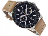 Hugo Boss Allure Black Dial Brown Leather Strap Watch for Men - 1513964 Authentic Buy Shop Now