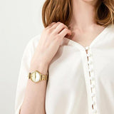 Michael Kors Cinthia Quartz Gold Dial Gold Steel Strap Watch For Women - MK3681 Authentic Buy Shop Now