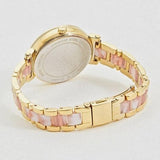Michael Kors Sofie Crystals Mother of Pearl Pink Dial Two Tone Steel Strap Watch For Women - MK4344 Authentic Buy Shop Now