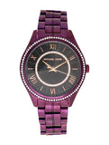 Michael Kors Lauryn Black Dial Purple Steel Strap Watch for Women - MK3724 Authentic Buy Shop Now