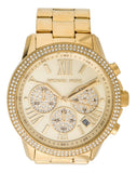 Michael Kors Bryn Pavé Quartz Gold Dial Gold Steel Strap Watch For Women - MK7199 Authentic Buy Shop Now