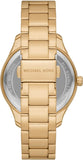 Michael Kors Layton Chronograph Brown Dial Gold Steel Strap Watch For Women - MK7296 Authentic Buy Shop Now