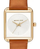 Michael Kors Lake White Dial Brown Leather Strap Watch For Women - MK2584 Authentic Buy Shop Now