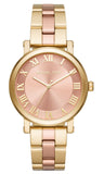 Michael Kors Norie Gold Dial Two Tone Steel Strap Watch for Women - MK3586 Authentic Buy Shop Now