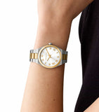 Michael Kors Lennox Three-Hand White Dial Two Tone Steel Strap Watch for Women - MK7464 Authentic Buy Shop Now