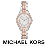 Michael Kors Lauryn Mother of Pearl Dial Two Tone Steel Strap Watch For Women - MK3979 Authentic Buy Shop Now
