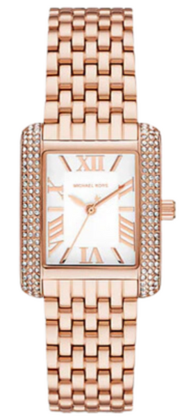 Michael Kors Emery Three-Hand White Dial Rose Gold Steel Strap Watch for Women - MK4743 Authentic Buy Shop Now