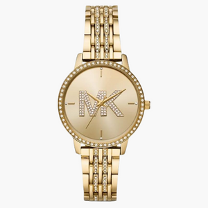 Michael Kors Melissa Pave Gold Dial Gold Steel Strap Watch for Women - MK4371 Authentic Buy Shop Now