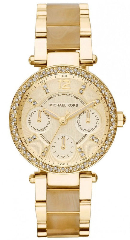 Michael Kors Parker Gold DIal Gold Steel Strap Watch for Women - MK5842 Authentic Buy Shop Now