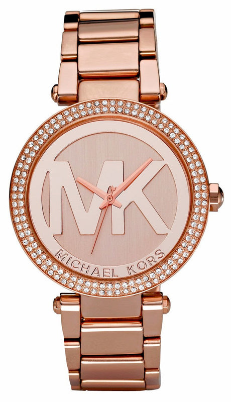 Michael Kors Parker Rose Gold Dial Rose Gold Steel Strap Watch for Women - MK5865 Authentic Buy Shop Now