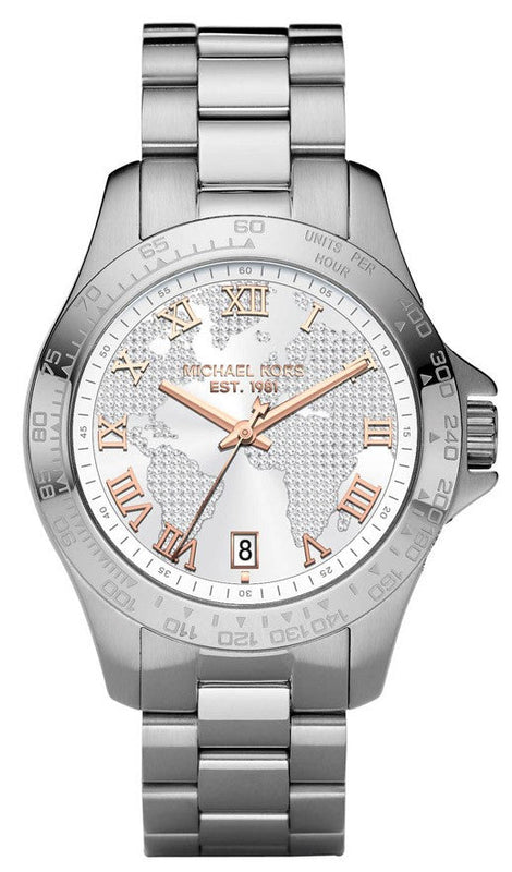 Michael Kors Layton Silver Dial Silver Steel Strap Watch for Women - MK5958 Authentic Buy Shop Now