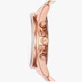 Michael Kors Whitney Chronograph Rose Gold Dial Rose Gold Steel Strap Watch For Women - MK6730 Authentic Buy Shop Now