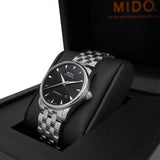 Mido Baroncelli Ii Automatic Black Dial Silver Steel Strap Watch For Men - M8600.4.18.1 Authentic Buy Shop Now
