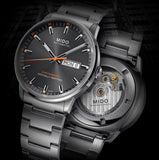 Mido Commander II Automatic Chronometer Grey Dial Silver Steel Strap Watch For Men - M021.431.11.061.01 Authentic Buy Shop Now