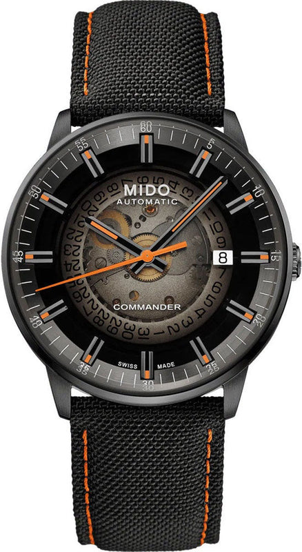 Mido Commander Automatic Gradient Black Dial Black Nylon Strap Watch For Men - M021.407.37.411.00 Authentic Buy Shop Now