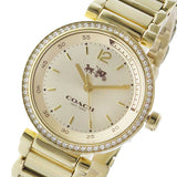 Coach Sport Diamonds Gold Dial Gold Steel Strap Watch for Women - 14502195 Authentic Buy Shop Now