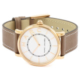 Marc Jacobs Roxy White Dial Cement Brown Leather Strap Watch for Women - MJ1533 Authentic Buy Shop Now