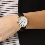 Marc Jacobs Roxy White Dial Black Leather Strap Watch for Women - MJ1537 Authentic Buy Shop Now