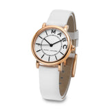 Marc Jacobs Roxy White Dial White Leather Strap Watch for Women - MJ1562 Authentic Buy Shop Now
